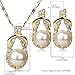 IFFURMON Fashion Charm Women Jewelry Sets Imitation Pearl Statement Pendant Necklace Earrings Set