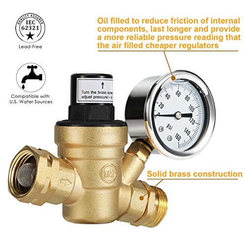 1 Kohree+Pressure+Regulator+Lead+Free+Adjustable