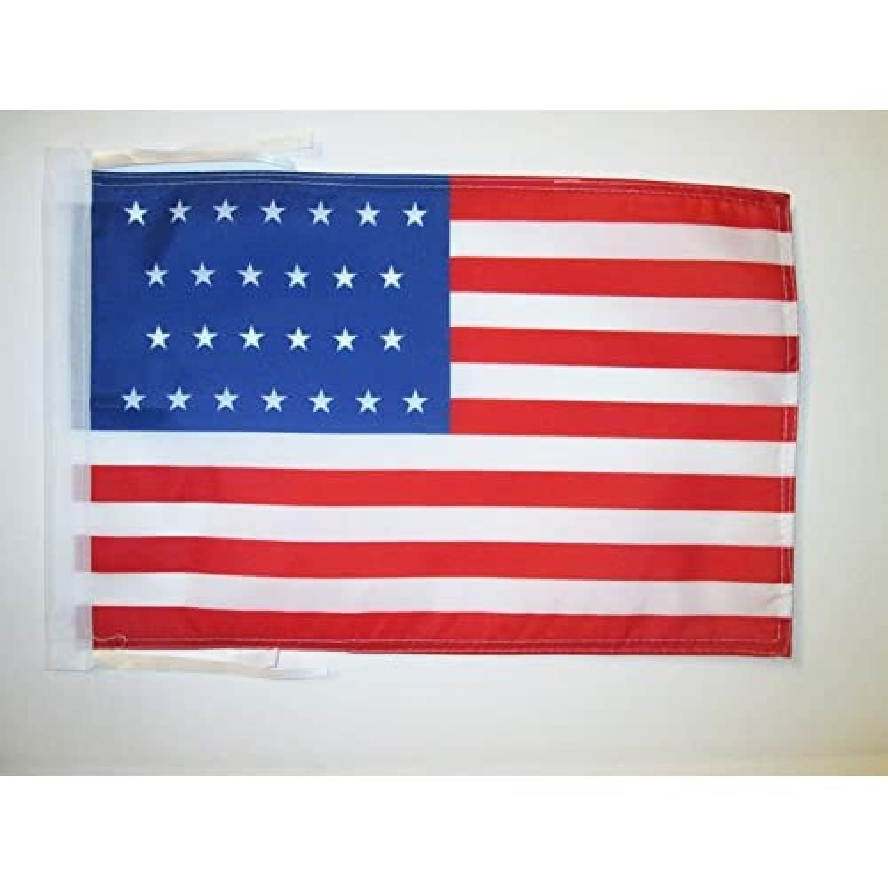 AZ FLAG - United States 1837-1845 26 stars Flag - 18'' x 12'' - 100% Polyester USA - american historic Small Banner with Two Cords - Fade Resistant - Vivid Colors - 18x12 in - 45x30 Cm