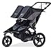 BOB Gear Revolution Pro Duallie Jogging Stroller - Up to 100 pounds - UPF 50Plus Canopy - Easy Fold - Adjustable Handlebar with Hand Brake, Black