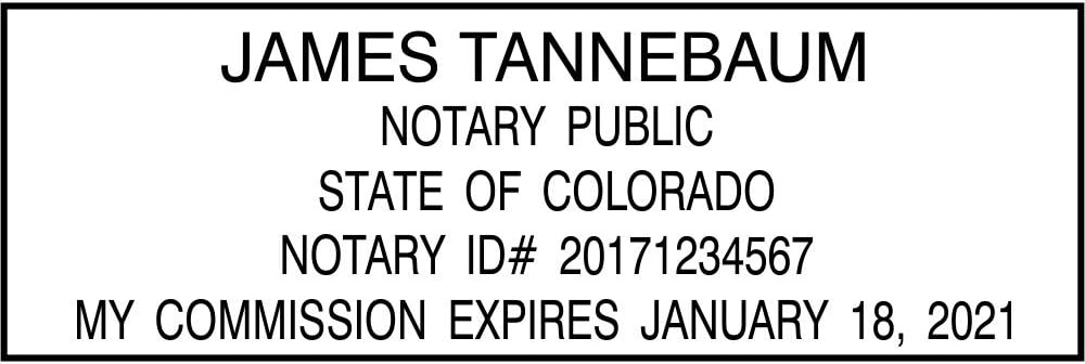 Amazon Com Colorado Notary Stamp Office Products