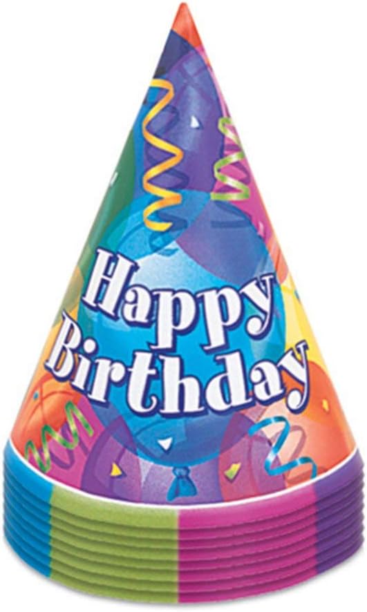 Brilliant Birthday Party Hats, 8ct 
