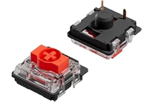 Gateron ks-27 Low Profile Key Switches for Mechanical Gaming Keyboards | Plate Mounted (Gateron Red, 65 Pcs)