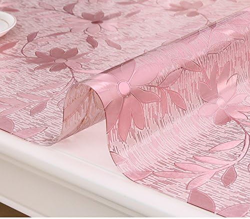 XKQWAN soft glass Pvc table cloth waterproof Burn-proof Plastic tablecloths Dining desk mats Tea table mats Transparent pad Crystal table cloth-E 70x130cm(28x51inch)