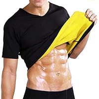 HÖTER Men Sauna Sweat Suits Waist Trainer Body Shaper Hot Sweat Workout Shirt Slimming Neoprene Shapers Fitness