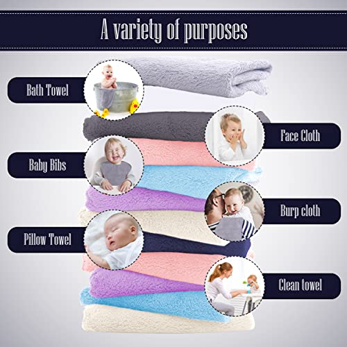 Super Soft Burp Cloths 8 Pack Thick Extra Absorbent Perfect Size