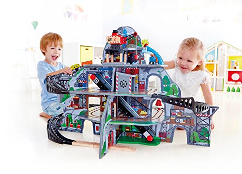 Hape Kids Wooden Railway Mighty Mountain Mine Set