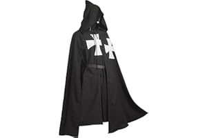 FASHION ITEM Medieval Templar Knight Cloak Cape Halloween Costume Robe