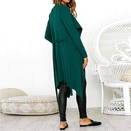Coat For Women, Clearance Sale! Pervobs Women Autumn Long Sleeve Open Front Long Swing Cardigan Suit Solid Coat Jacket(S, Green)