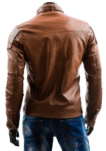 manteau cuir camel homme