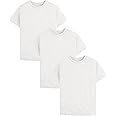 Hanes Boys’ EcoSmart T-Shirt Pack, Short-Sleeve Tee, Crewneck T-Shirts for Kids, 3-Pack