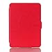 HAOCOO Ultra Slim Leather Smart Case Cover Build in Magnetic [Auto Sleep/Wake] Function for All-New Kindle Paperwhite 2012, 2013, 2015 Versions (Not fit All-New Paperwhite 10th Generation)(Red)