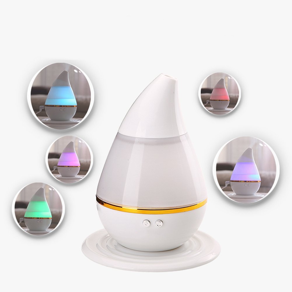 Mini USB Humidifier, Oversized Mist, Changing 7-Color Light Automatically,Keep 10-20 Square Meters Air Humidity, for Home\\Office ，Diffuse Water & Essential Oils