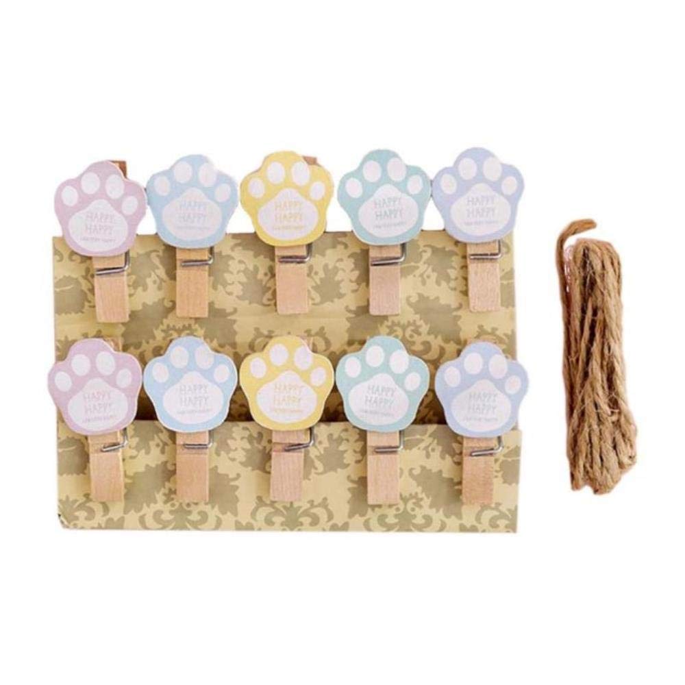 10 Teile/satz Farbige Holzklammer Weihnachtsdekor Niedlichen Cartoon