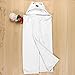 Lovely Soft Baby Blanket Towels Animal Shape Hooded Bath Towel Bathrobe Clothes (0~2 Years, White)
