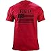 Remember Everyone Deployed RED Friday Flag Military T-shirt (Large, Red)