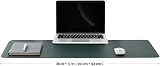 HOMIEAZICOZI Cork Desk Mat Dual-Sided 90x43 Dark Green PU Leather view 2