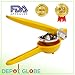 Lemon Juicer Squeezer Zinc Alloy Yellow With Silicone Handles 15' Length - By Depot Globe