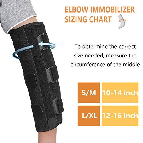 Elbow Support Splint Brace for Cubital Tunnel Syndromean Pain Relief, Support Brace for fix Elbow, Prevent The Elbow from Excessive Bending at Night (L)
