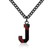 AIAINAGI Baseball Initial A-Z Letter Necklace for