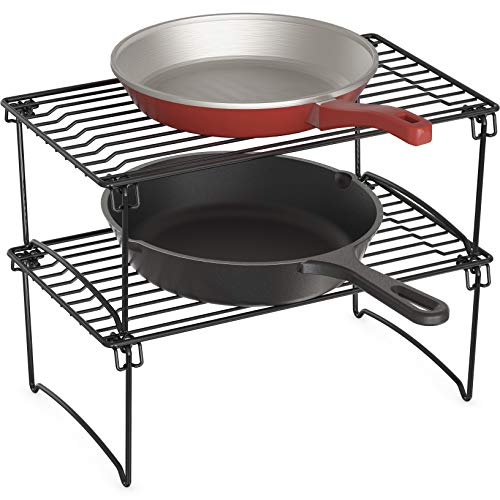 2 Pack DecoBros Stackable Kitchen Organizer, Black Pricepulse