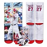 For Bare Feet Mike Trout MLB LA Angels Anaheim Socks 10-13