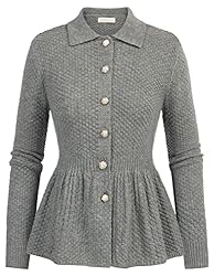 Women's Open Front Cardigan Long Sleeve Ruffles