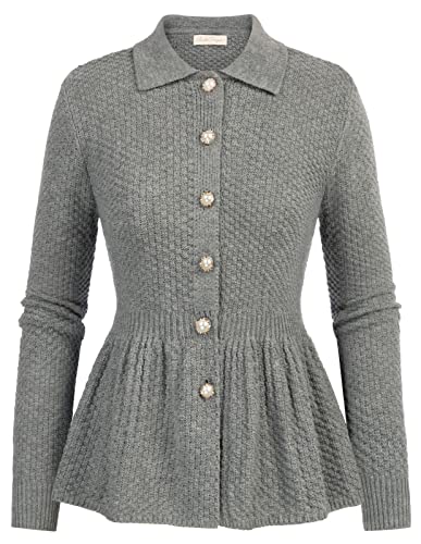 Women's Open Front Cardigan Long Sleeve Ruffles