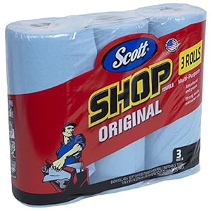 Scott Shop Towels Original (75143), Blue, 55 Towels/Standard Roll, 30 Rolls/Case (10 Bundles of 3 Rolls), 1,650 Towels…