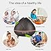KBAYBO 400ml Humidifier Aroma Essential Oil Diffuser Ultrasonic Air with Wood Grain 7 Color Changing LED Lights for Office Home Bedroom (Dark Wood) (Dark Wood)