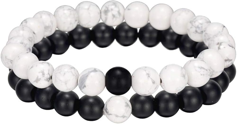 Bead Bracelets,LucBuy 2PCS Couple/Lover/Friendship/Relationship His and Hers Bracelet