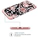 iPhone 7 Plus Case Flower,iPhone 8 Plus Case,Fingic Floral Series Slim Case for Girls Women Hard PC Soft Rubber Anti-Scratch Shock Proof Protective Case Cover for iPhone 7/8 Plus,Rose Flower/Rose Gold