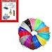 3D Pen ABS Filament 1.75mm 20 Color X 16.4 Feet Mega Value Pack 328 ft. for Art, Design and Industrial. 150 Stencils eBook Free