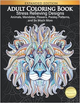 13. Adult Coloring Book : Stress Relieving Designs