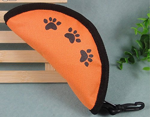 Zippered Collapsible Fabric Jardin Dog pet bowls water bowl drinking utensils random color