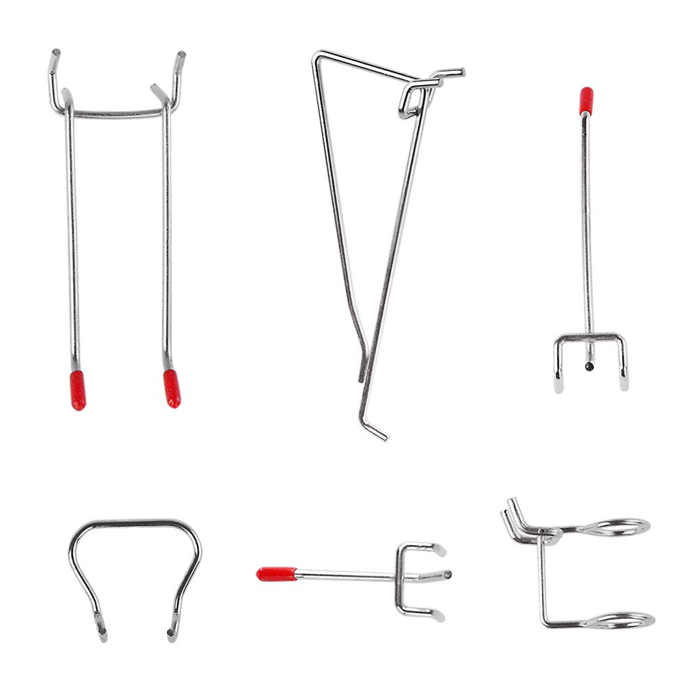 Lee-buty 52 Pcs Peg Hook Assortment Metal Pegboard Organization Storage Tools