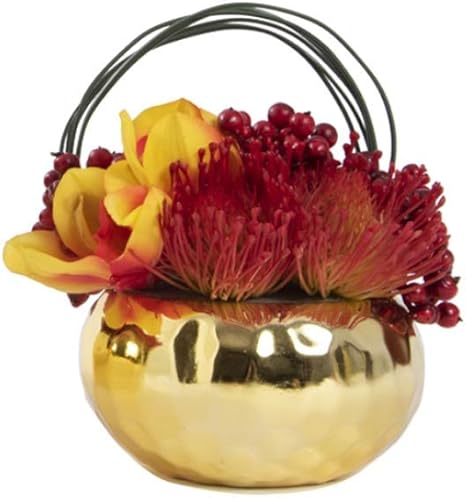 Amazon 造花 リビングルームとオフィスの中華風のテーブルの花の組み合わせ 赤い花の花束 中国風のテーブルの花 デコレーション 偽の花 サイズ Short Section 造花 オンライン通販