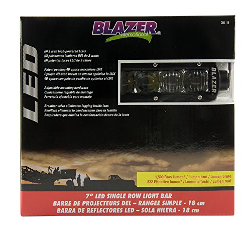Blazer CWL118 LED 7" Single Row Light Bar with Flood/Spot Beam Pattern, 1 Pack