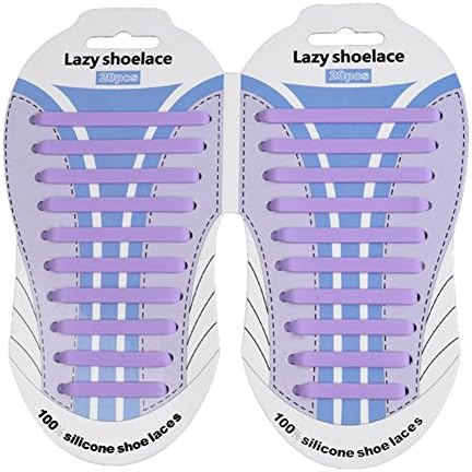 GUBANG No Tie Shoelaces for Kids&amp;Adults,Sports Fan Shoelaces,Waterproof Elastic Silicone Running Shoe Laces with Multicolor for Sneaker Boots Board Shoes and Casual Shoes(purple)