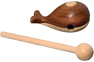Handcrafted Wooden Fish Percussion Instrument | Solid Zen Meditation Tool & Desktop Decor | Anxiety Relief Stress Reliever wi