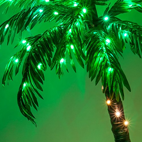 7Ft. Kringle Traditions 10Function LED Lighted Palm Tree PreLit