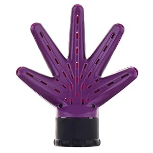 VonVonCo Hand Diffuser Hair Dryer Hairdressing Salon Curly Hair Style Tools Accessory (19.5 cm ×16 cm ×6.5 cm, Purple)