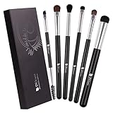 DUcare Makeup Eye Brush Set 6Pcs Eyeshadow Brushes Eyebrow Eyeliner Blending Cosmetics Brushes Kit