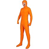 Uisozsfeb Unisex Full Body Spandex Zentai Suit Halloween Costumes Open Face Cosplay Bodysuit for Men and Women