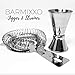 4 Piece Boston Shaker Set By BARMIXXO/150+ Drink Cocktail Recipe (Ebook)/Bartender Tools For Professional and Home Bar/Jigger and Strainer