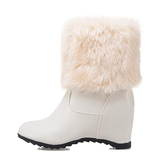 Donna Stringata Boot Stivaletti Tacco Spesso Stivali Sopra Da