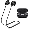 WOFRO Anti-Lost Strap for Bose QuietComfort Earbuds II& New Bose QuietComfort Ultra (2023), Sports Soft Silicone Lanyard Accessories Compatible with New Bose QC Earbuds 2 Neck Rope Cord (Black)
