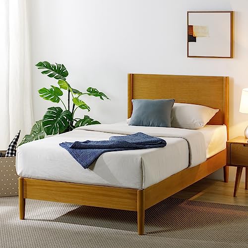 ZINUS Allen Mid Century Wood Platform Bed Frame, Solid Wood Foundation ...