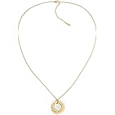 Calvin Klein Women's Jewelry - CK Spiral Necklace - Stainless Steel - Layering Accessory for Everyday Wear - Gift for Her