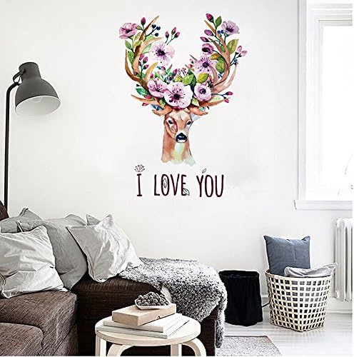 Sonnena Wall Sticker Deer Elk Head Home Decor Room DIY (ALL, D)